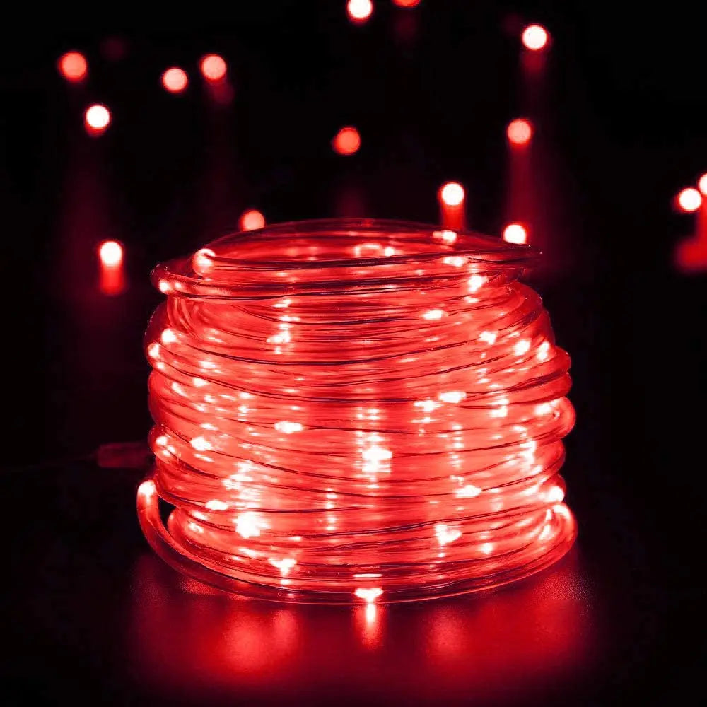 LED Rope Lights Outdoor String Light Battery Powered With Remote Controller 10/15M New Year 2024 Fairy Lights Waterproof Garland