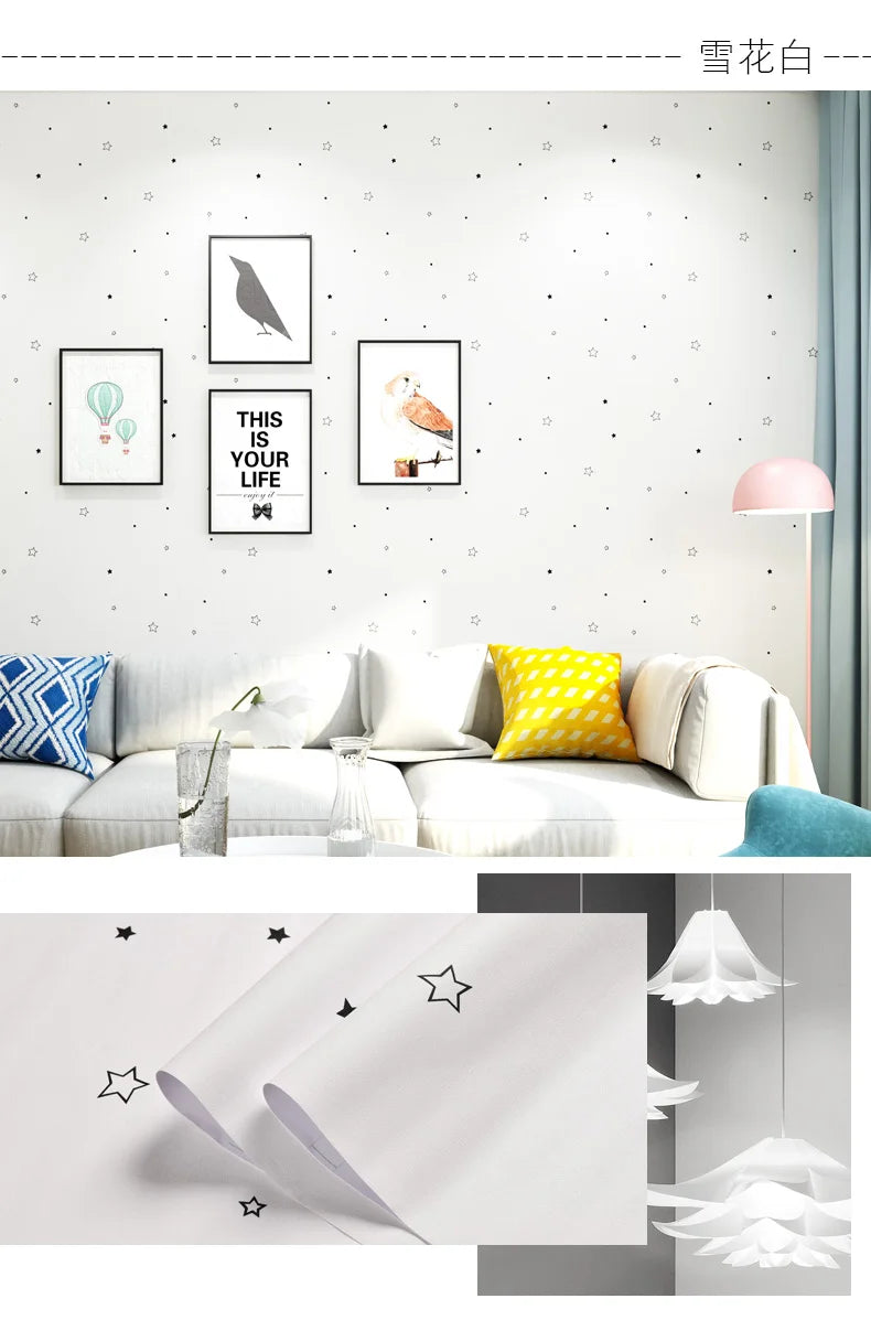 Matte Solid Color Wallpaper Furniture Cabinet Renovation Stickers Bedroom Vinyl Film DIY Self Adhesive Room Decor Wall Sticker