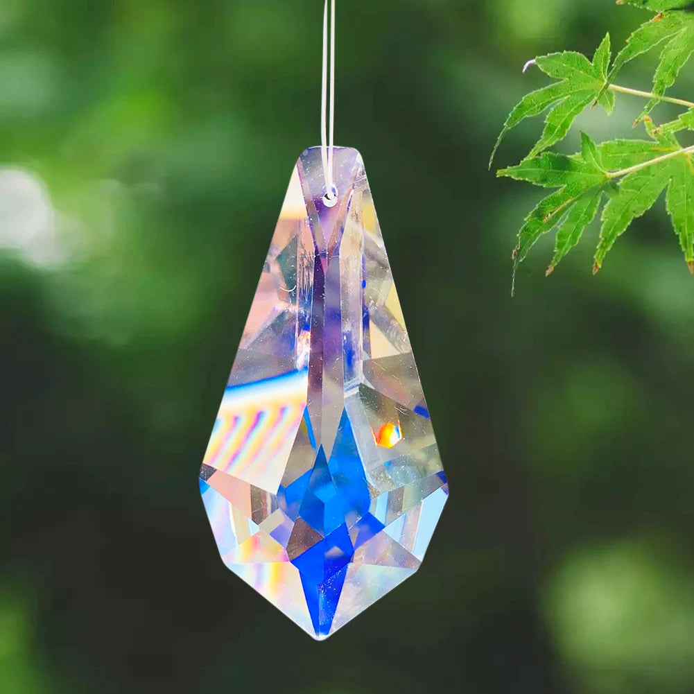 75mm K9 Faceted Arrow Rainbow Crystal Prisms Pendant Sun Catcher Chandelier Parts Wedding Party Curtain Christmas Hanging Decor