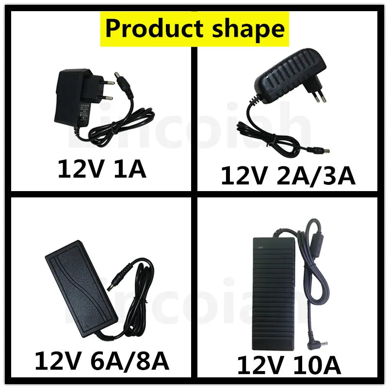 AC 100V-240V DC 5V 12V 24V Lighting Transformer 1A 2A 3A 5A 6A 8A 10A Power Supply Adapter Converter For LED Strips Light CCTV