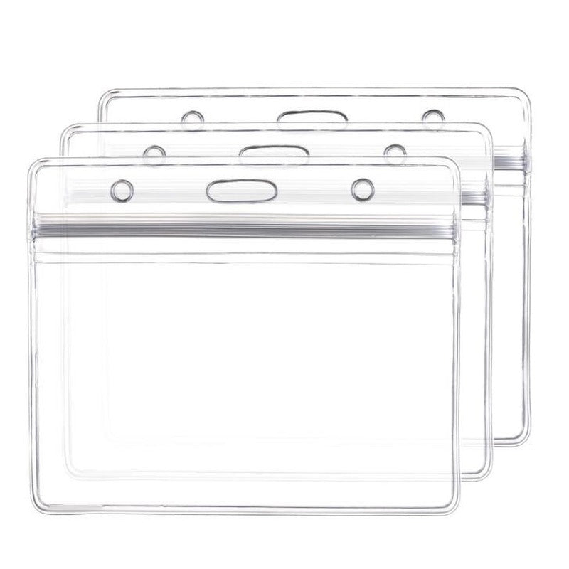 10Pcs/set Vertical Horizontal Transparent Plastic Clears ID Card Bag Case Badge Holder Hospital Accessories