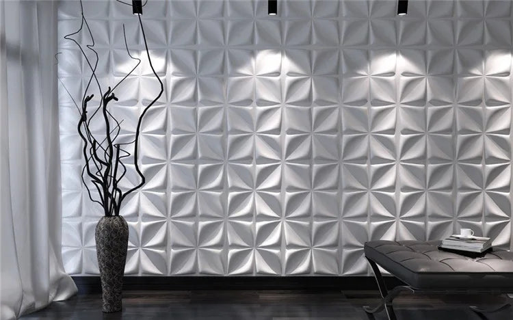 12 Pcs Super 3D Art Wall Panel PVC Waterproof renovation 3D wall sticker Tile Decor Diamond Design DIY Home Decor11.81''x11.81''