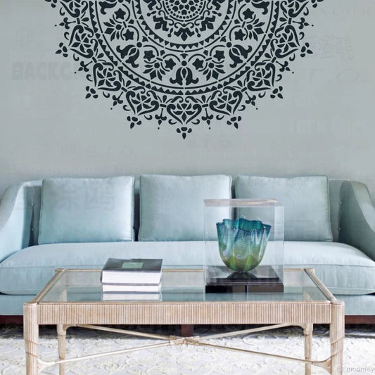 70cm - 110cm Stencil Mandala Extra Large For Painting Big Walls Wall Floor Template Decors Templates Larges Flower  S052