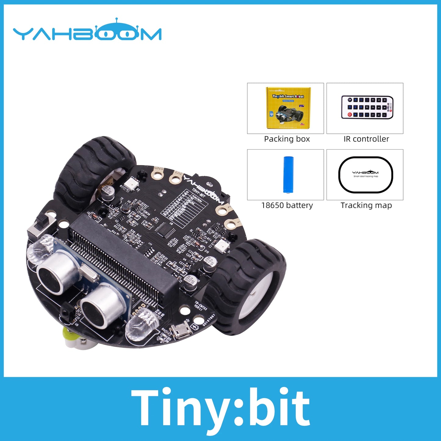 Yahboom Microbit Car Programmable Toys Coding Robotics for Microbit V2 V1 with Battery CE RoHS For STEM Education Microbit Robot