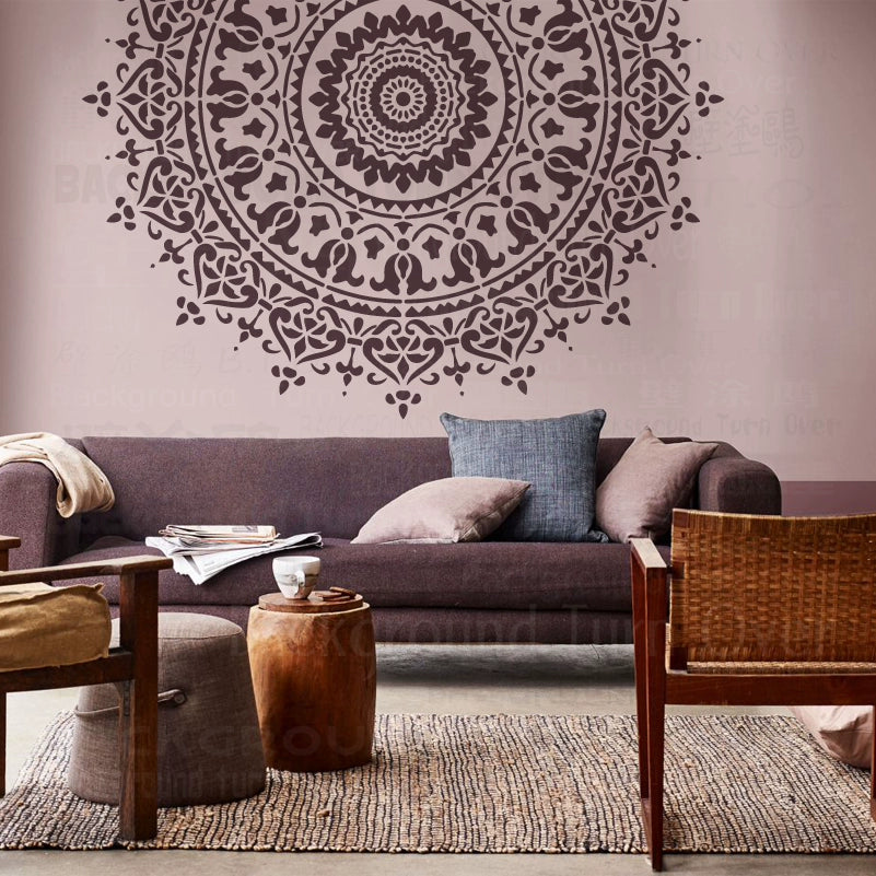 70cm - 110cm Stencil Mandala Extra Large For Painting Big Walls Wall Floor Template Decors Templates Larges Flower  S052