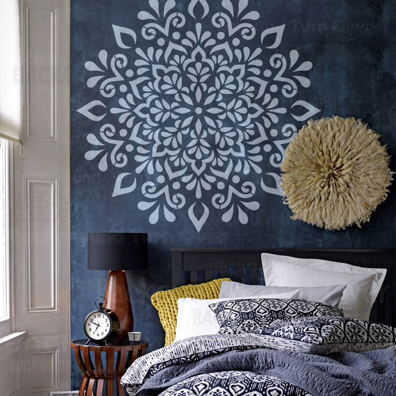 70cm - 110cm Stencil Mandala Extra Large For Painting Big Walls Wall Floor Template Decors Templates Larges Flower  S052