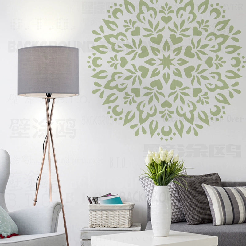 70cm - 110cm Stencil Mandala Extra Large For Painting Big Walls Wall Floor Template Decors Templates Larges Flower  S052