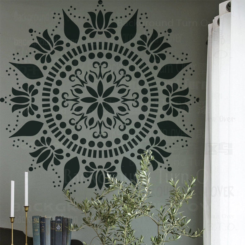 70cm - 110cm Stencil Mandala Extra Large For Painting Big Walls Wall Floor Template Decors Templates Larges Flower  S052