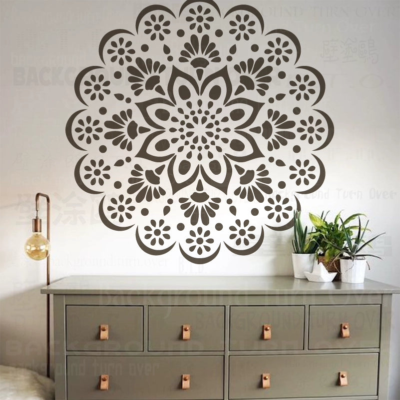 70cm - 110cm Stencil Mandala Extra Large For Painting Big Walls Wall Floor Template Decors Templates Larges Flower  S052