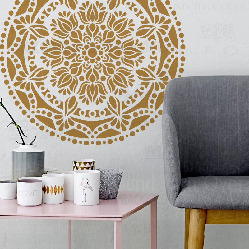 70cm - 110cm Stencil Mandala Extra Large For Painting Big Walls Wall Floor Template Decors Templates Larges Flower  S052