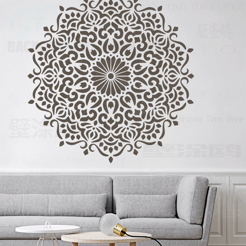 70cm - 110cm Stencil Mandala Extra Large For Painting Big Walls Wall Floor Template Decors Templates Larges Flower  S052