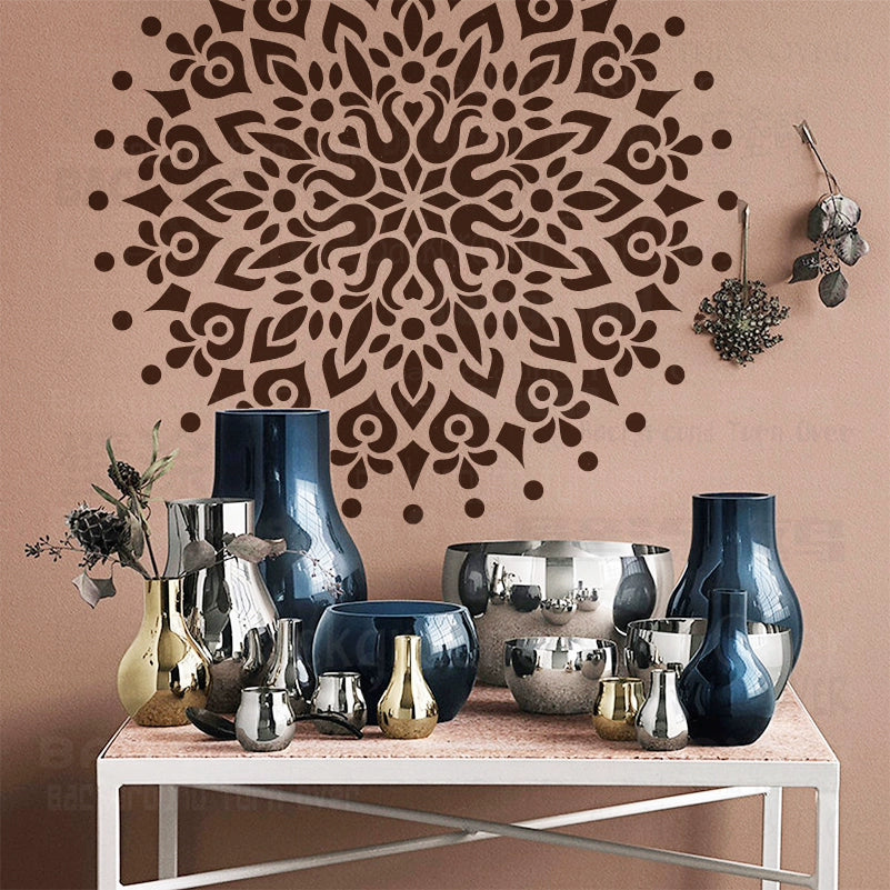 70cm - 110cm Stencil Mandala Extra Large For Painting Big Walls Wall Floor Template Decors Templates Larges Flower  S052