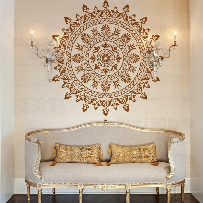 70cm - 110cm Stencil Mandala Extra Large For Painting Big Walls Wall Floor Template Decors Templates Larges Flower  S052