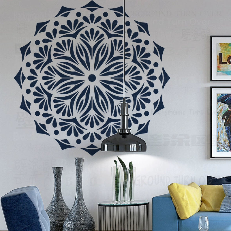 70cm - 110cm Stencil Mandala Extra Large For Painting Big Walls Wall Floor Template Decors Templates Larges Flower  S052