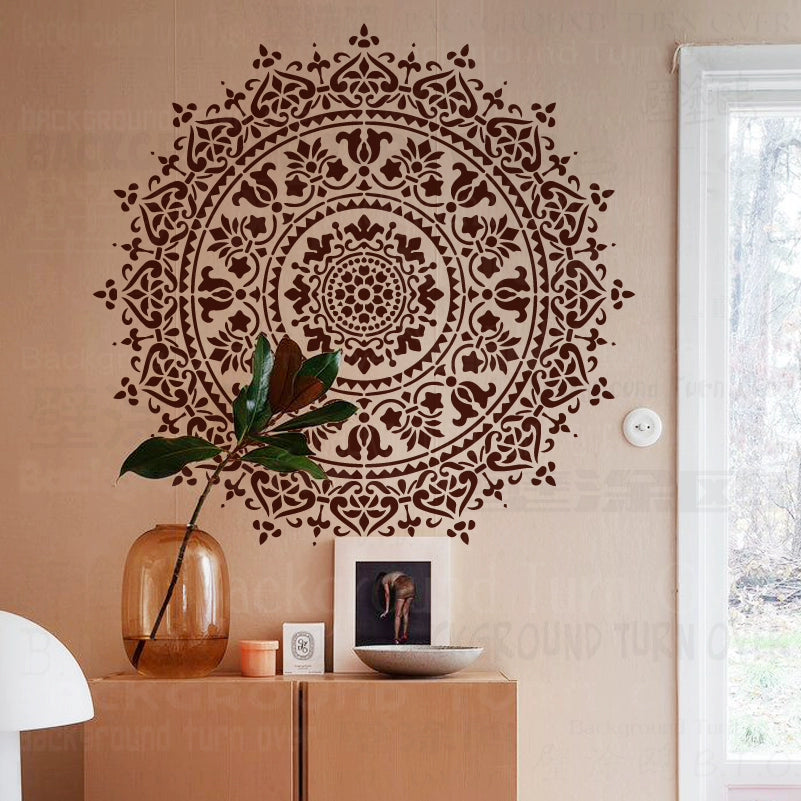 70cm - 110cm Stencil Mandala Extra Large For Painting Big Walls Wall Floor Template Decors Templates Larges Flower  S052