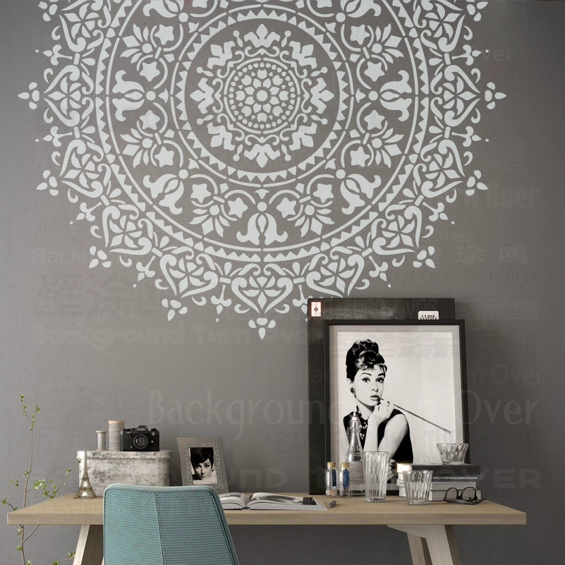 70cm - 110cm Stencil Mandala Extra Large For Painting Big Walls Wall Floor Template Decors Templates Larges Flower  S052