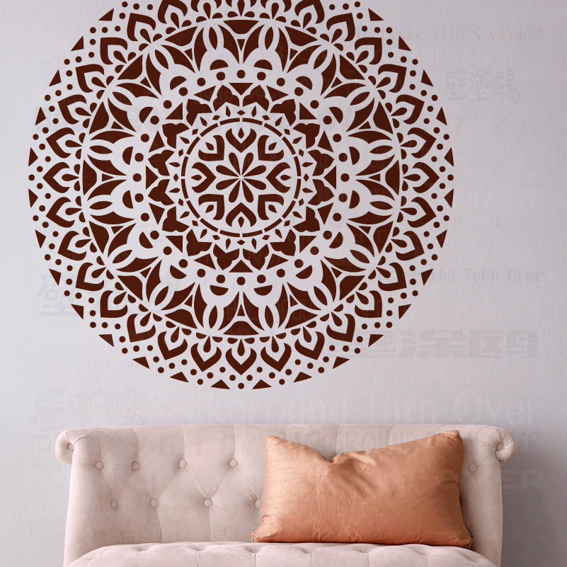 70cm - 110cm Stencil Mandala Extra Large For Painting Big Walls Wall Floor Template Decors Templates Larges Flower  S052