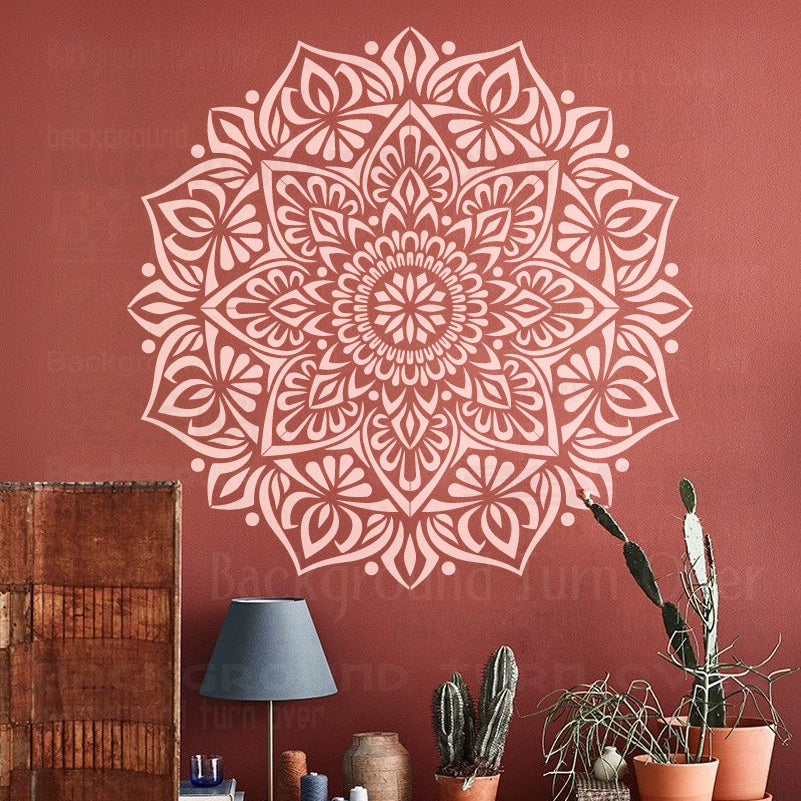 70cm - 110cm Stencil Mandala Extra Large For Painting Big Walls Wall Floor Template Decors Templates Larges Flower  S052