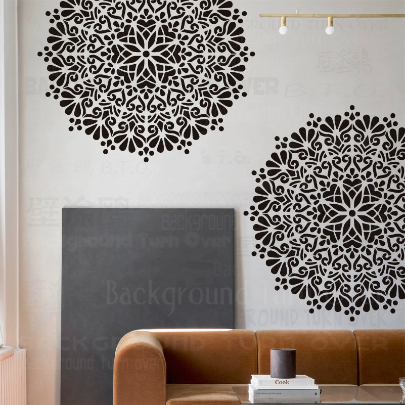 70cm - 110cm Stencil Mandala Extra Large For Painting Big Walls Wall Floor Template Decors Templates Larges Flower  S052