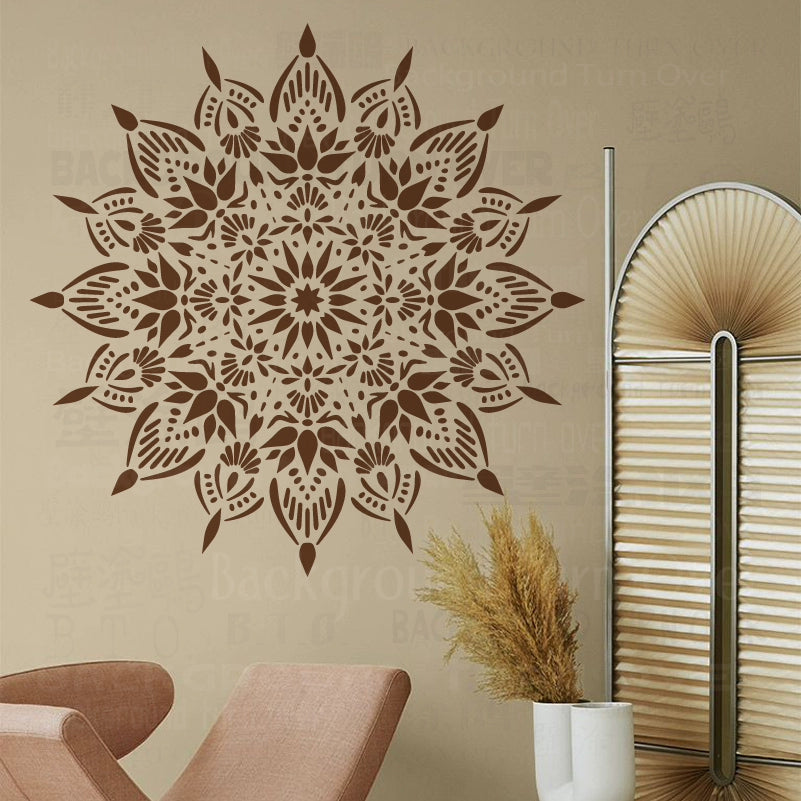 70cm - 110cm Stencil Mandala Extra Large For Painting Big Walls Wall Floor Template Decors Templates Larges Flower  S052