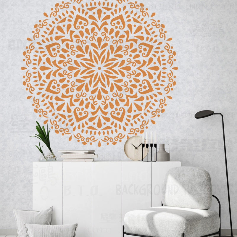 70cm - 110cm Stencil Mandala Extra Large For Painting Big Walls Wall Floor Template Decors Templates Larges Flower  S052