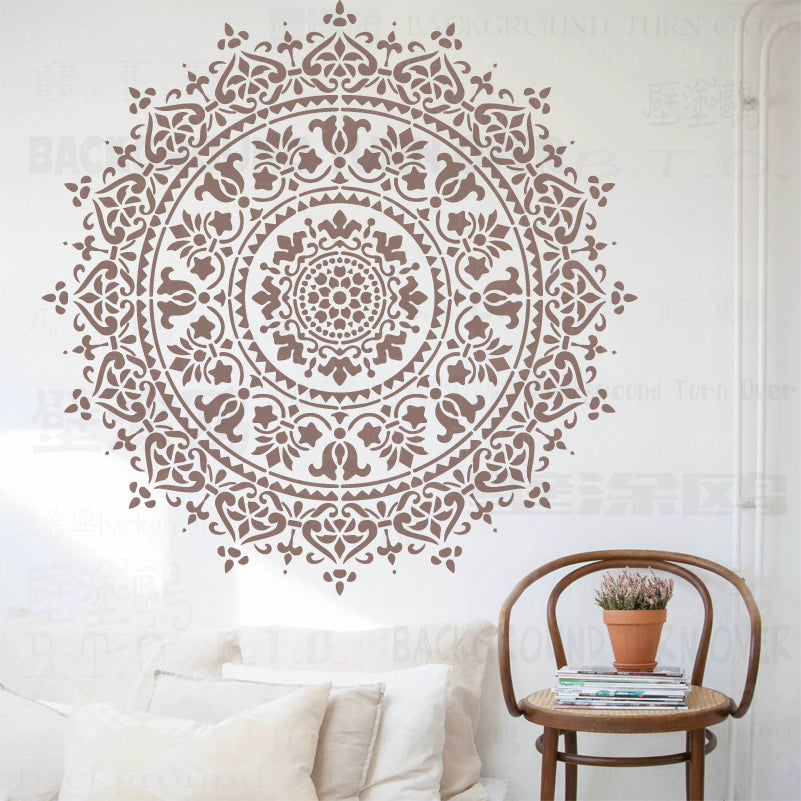 70cm - 110cm Stencil Mandala Extra Large For Painting Big Walls Wall Floor Template Decors Templates Larges Flower  S052