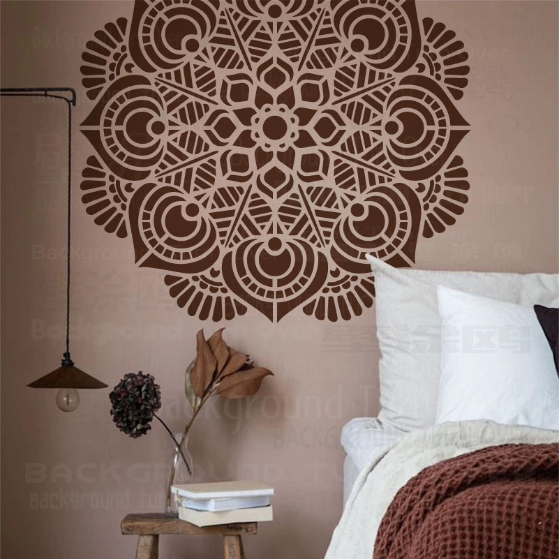 70cm - 110cm Stencil Mandala Extra Large For Painting Big Walls Wall Floor Template Decors Templates Larges Flower  S052