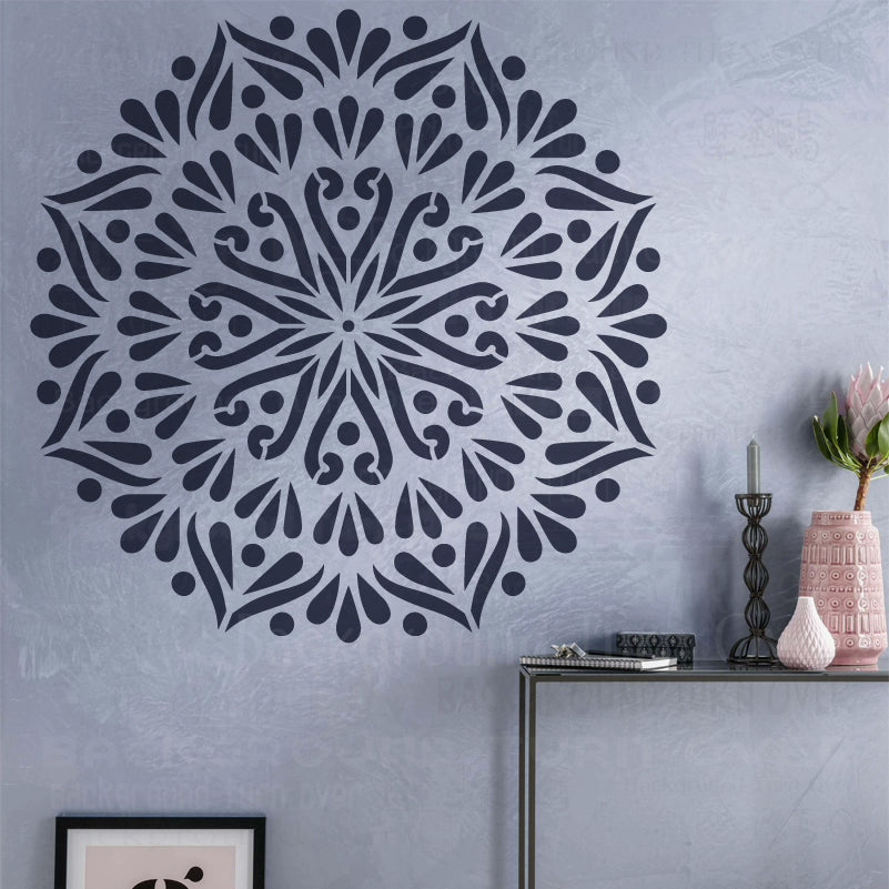 70cm - 110cm Stencil Mandala Extra Large For Painting Big Walls Wall Floor Template Decors Templates Larges Flower  S052