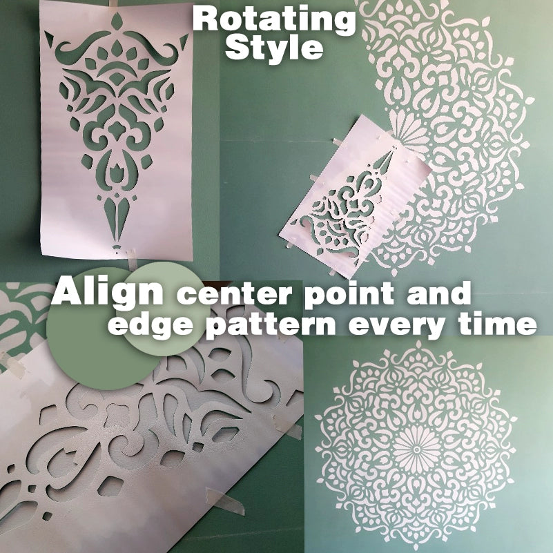 70cm - 110cm Stencil Mandala Extra Large For Painting Big Walls Wall Floor Template Decors Templates Larges Flower  S052