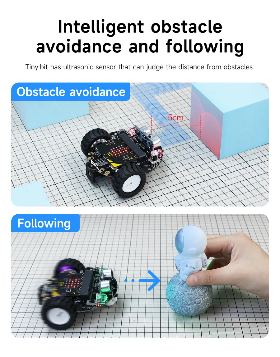 Yahboom Microbit Car Programmable Toys Coding Robotics for Microbit V2 V1 with Battery CE RoHS For STEM Education Microbit Robot