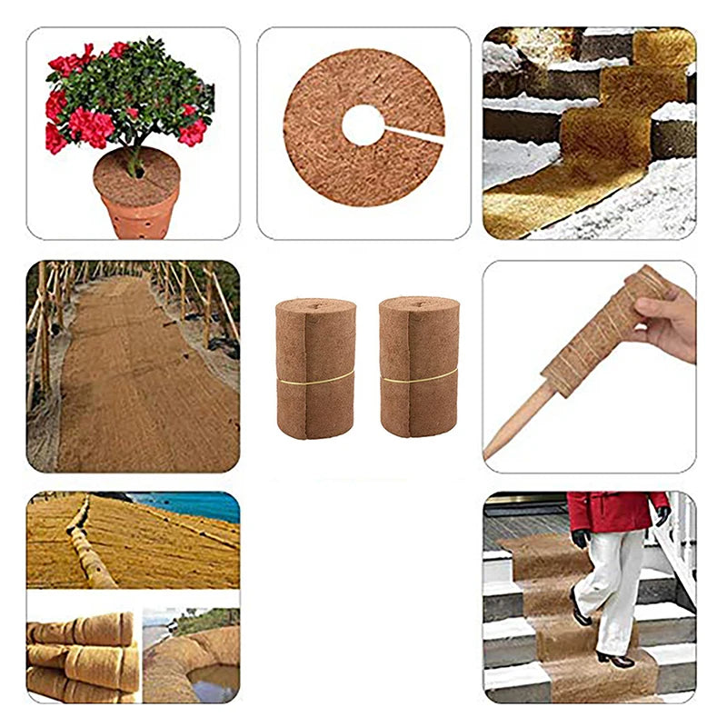 4 Sizes Coconut Palm Fiber Liner Bulk Roll Mat Carpet Flower Basket Flowerpot Wall Basket Pet Reptile Carpet