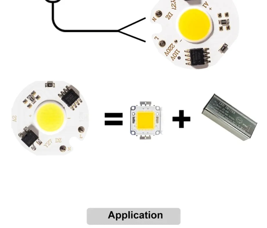 YzzKoo 3W 5W 7W 9W 10W 12W Y27 LED COB Chip Lamp 220V Smart IC No Need Driver LED Bulb For Flood Light Cold White Warm White