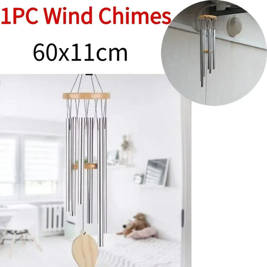 Good Luck Wind Chimes, 6 Tubes Bell Pendant For Home Decorations, Clear And Elegant Sound, Suitable For Indoor And Outdoor Use