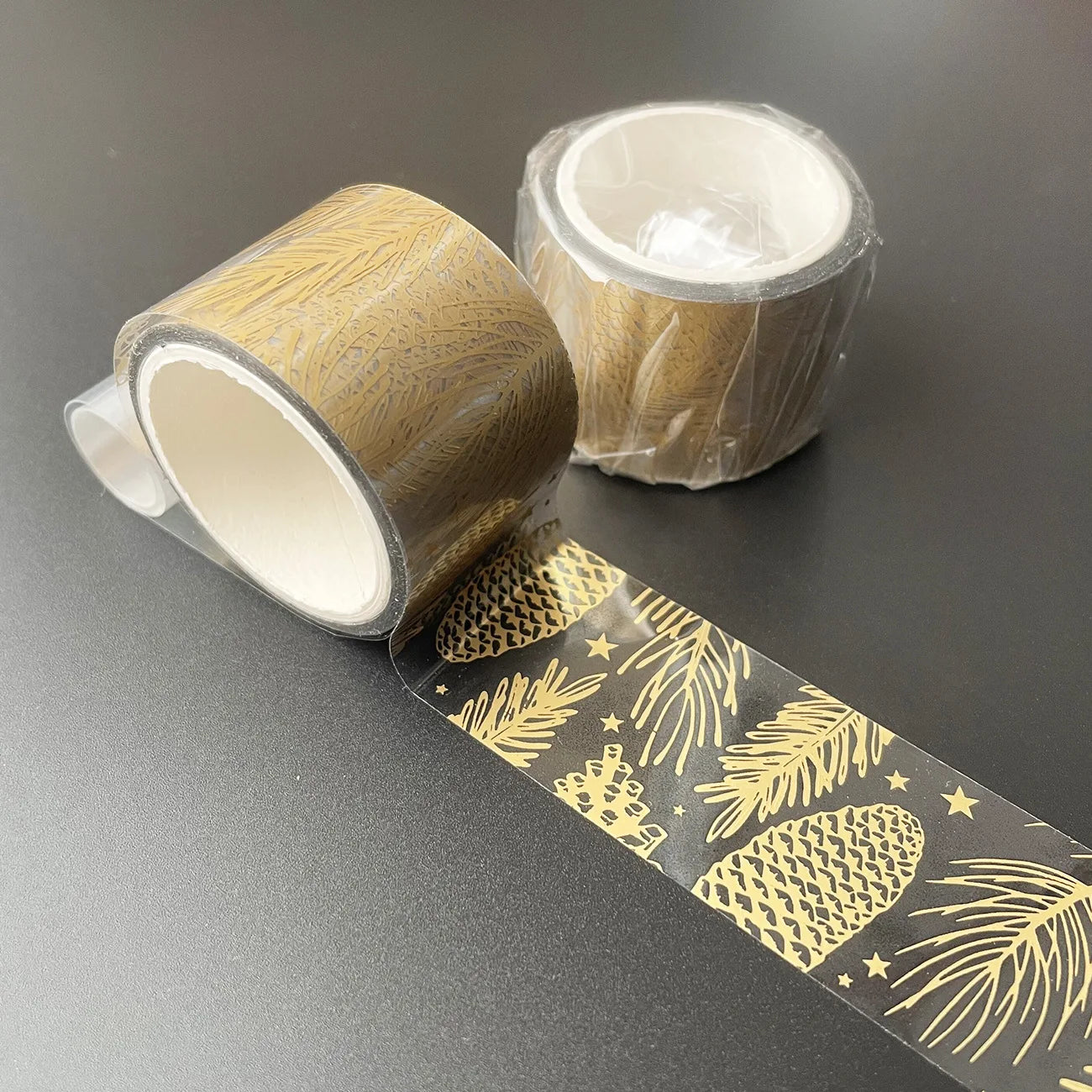 Transparent Gold Foil Washi Tape Feather Leaves Insect Sticky Decorative Tapes For Journal Planner Diy Greeting Card Scrapbook