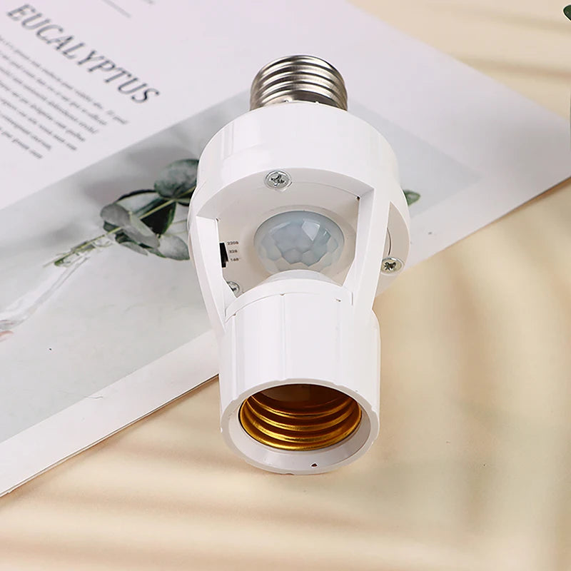 360 Degrees Human Induction Motion Sensor Lamp Socket Base AC85-265V Delay Time Switch E27 Base Holder Socket Adapter