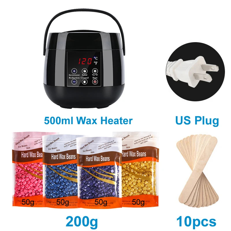 500ml Wax Heater Machine for Hair Removal Wax-melt Depilatory Epilator Machine Waxing Kit Paraffin Heater Wax Warmer Machine