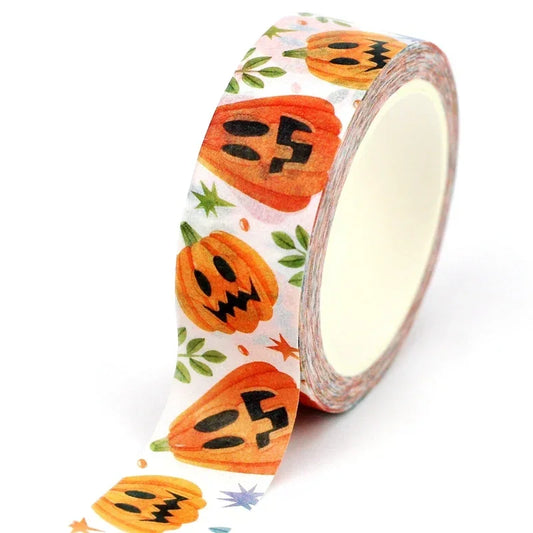 NEW 1X 10M Decor Pumpkin Leaf Halloween Washi Tape for Scrapbooking Craft Journal Masking Tape Kawaii Papeleria