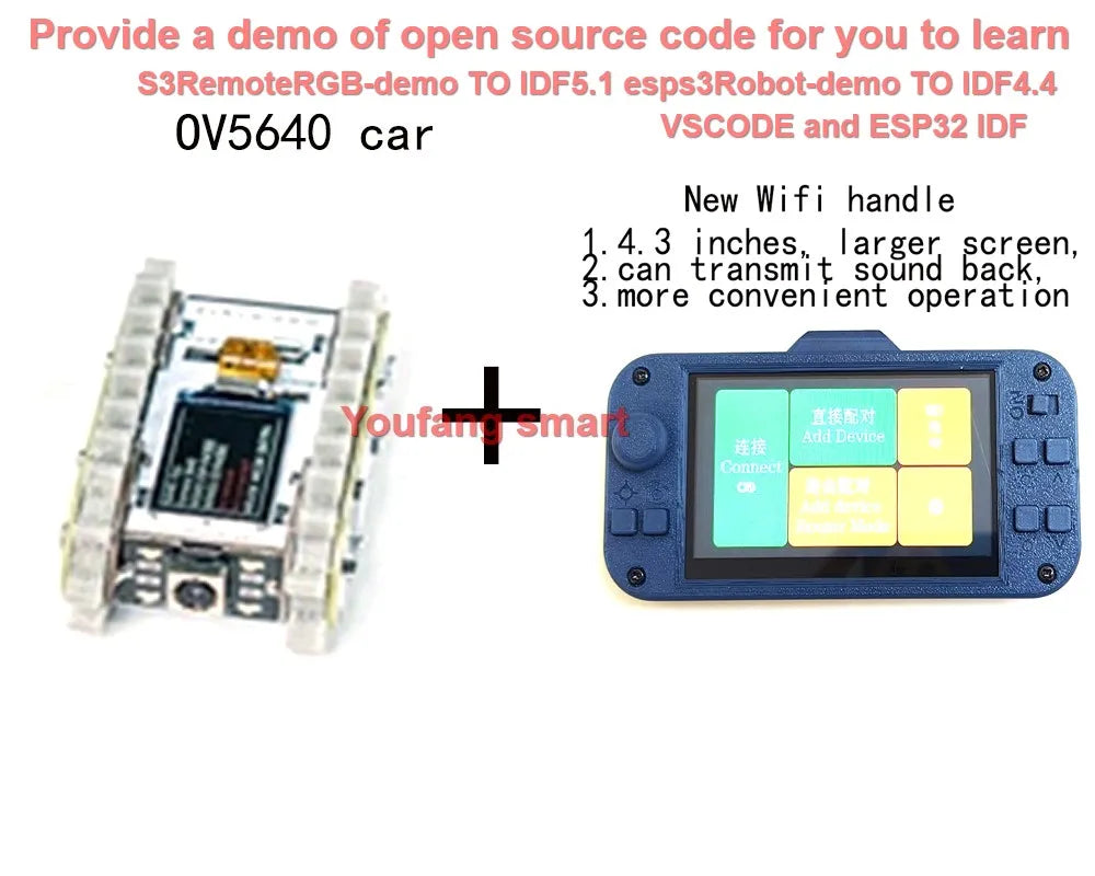 Esp32 Remote Control Tank Model Metal Chassis Tractor Crawler Balance Car Mount Truck Robot Chassis for Wifi RC Scout Robot Car