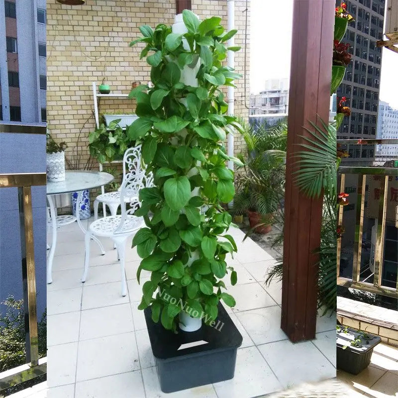 DIY 2/3/4/5/6 Tiers Vertical Tower Planters Balcony Hydroponic Growing System Home Strawberry and Vegetable Planting Equipment