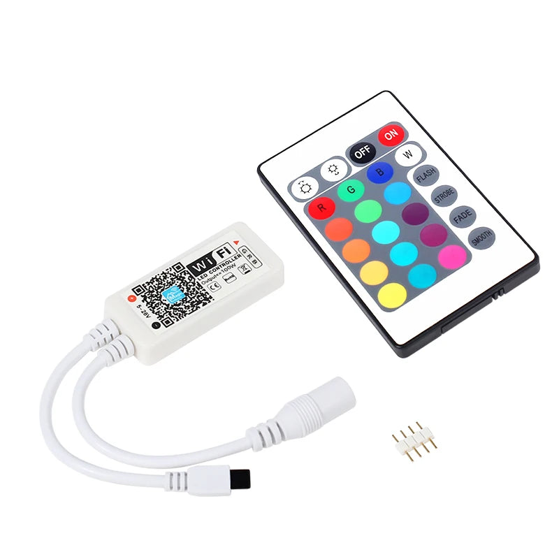 RGB WiFi LED Strip Light Bluetooth IR Controller DC 5V 12V 24V For Panel Timing Function Android IOS APP Google Magic Home