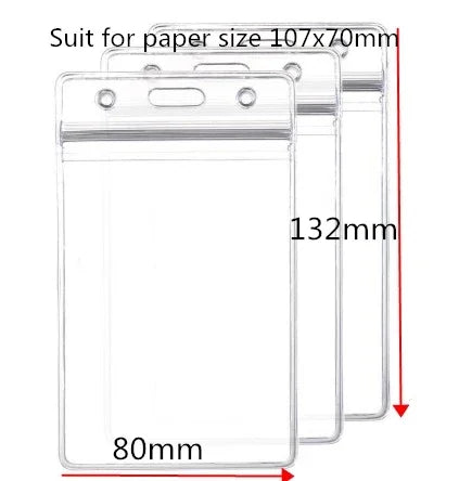 10Pcs/set Vertical Horizontal Transparent Plastic Clears ID Card Bag Case Badge Holder Hospital Accessories