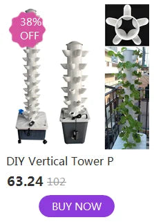 DIY 2/3/4/5/6 Tiers Vertical Tower Planters Balcony Hydroponic Growing System Home Strawberry and Vegetable Planting Equipment