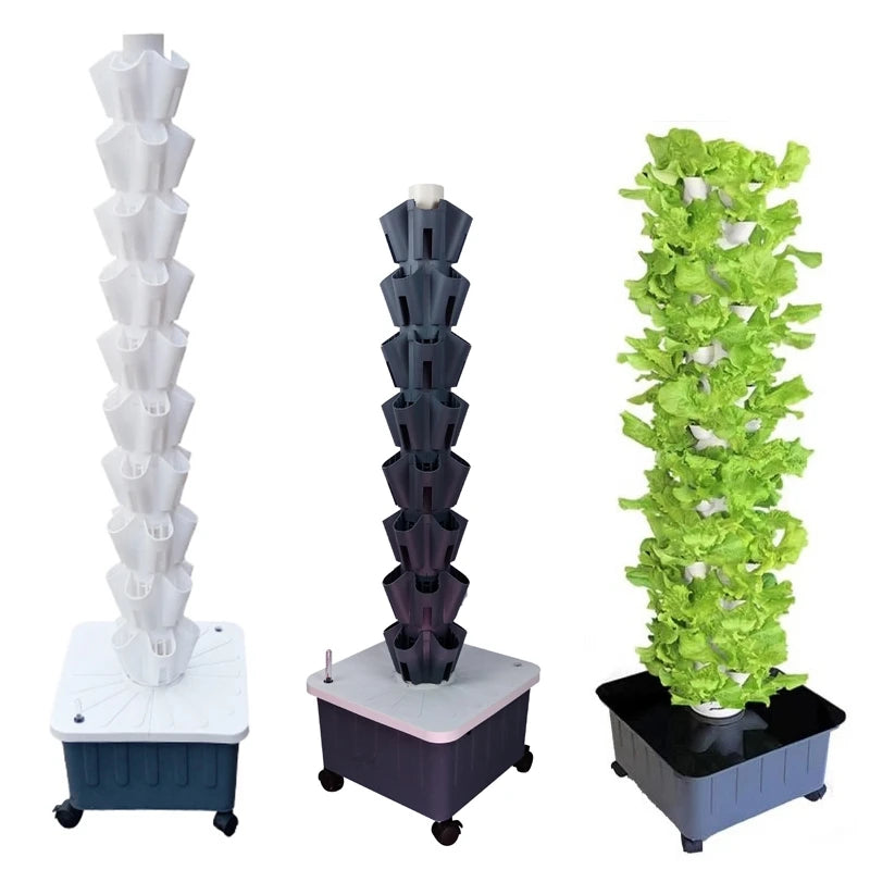 DIY 2/3/4/5/6 Tiers Vertical Tower Planters Balcony Hydroponic Growing System Home Strawberry and Vegetable Planting Equipment