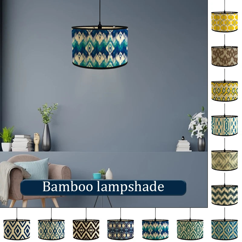 Japanese Style Lamp Shade  Bamboo Light Cover Bar Cafe Homestay Decor Chandelier Wall Lamp Lampshade Bamboo Art Light Shade