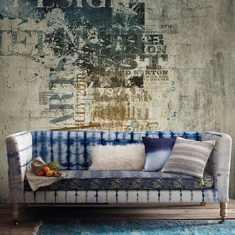 Customized Size 3D Retro Graffiti Dilapidated Wall Photo Mural Wallpaper for Bedroom Living Room Background Non-woven Wall Paper