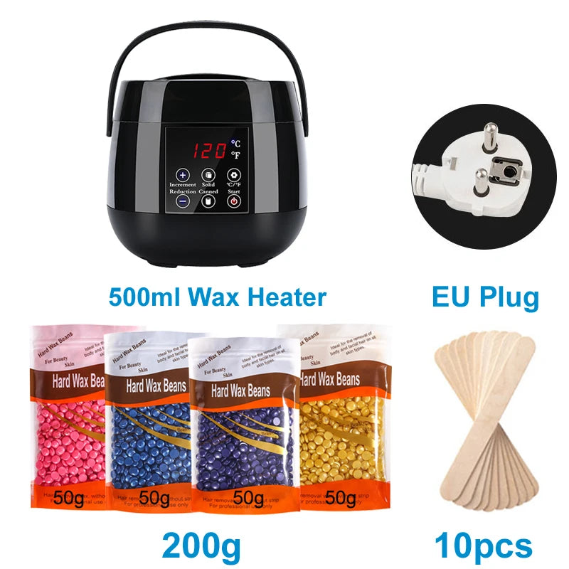 500ml Wax Heater Machine for Hair Removal Wax-melt Depilatory Epilator Machine Waxing Kit Paraffin Heater Wax Warmer Machine