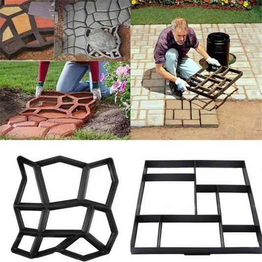 Paving Cement Brick Manually Concrete Molds Plastic DIY Maker Mold Garden Stone Road Mold Garden Decoration Paving Molds