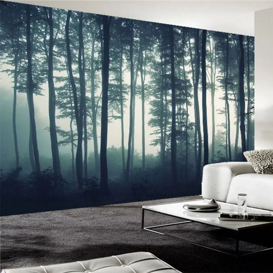 Custom Photo Wallpaper 3D Natural Forest Tree Wall Mural Living Room TV Sofa Bedroom Wall Painting Nature Landscape Wall Paper