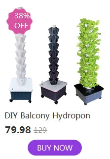 DIY 2/3/4/5/6 Tiers Vertical Tower Planters Balcony Hydroponic Growing System Home Strawberry and Vegetable Planting Equipment