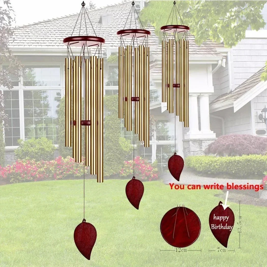 Good Luck Wind Chimes, 6 Tubes Bell Pendant For Home Decorations, Clear And Elegant Sound, Suitable For Indoor And Outdoor Use